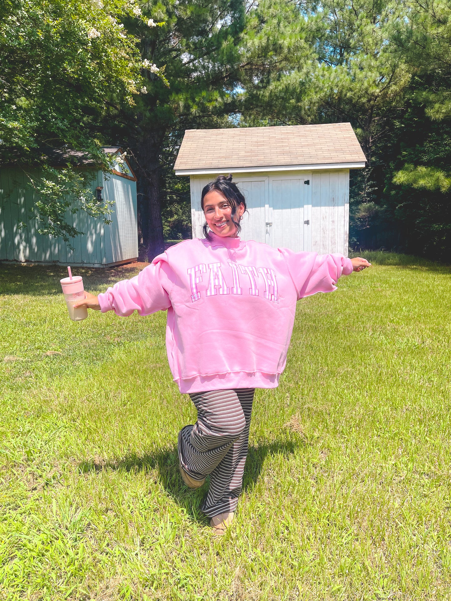FAITH Pink Mockneck
