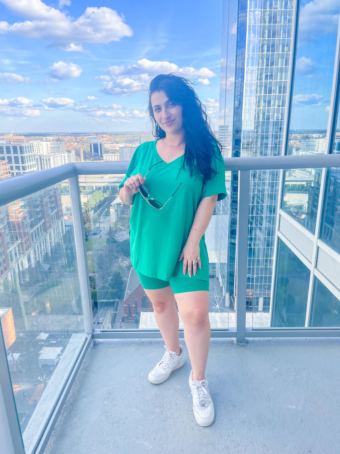 Buttery Kelly Green Biker Shorts Set