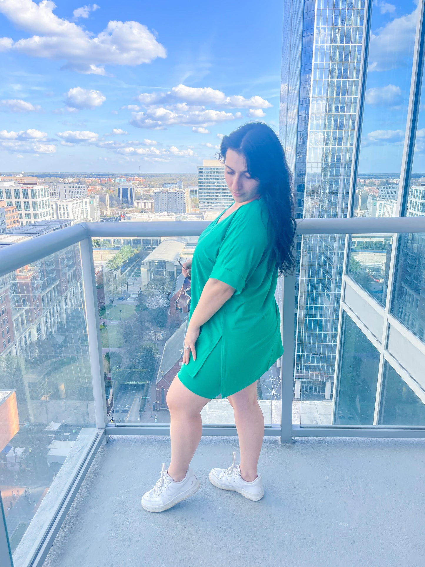 Buttery Kelly Green Biker Shorts Set