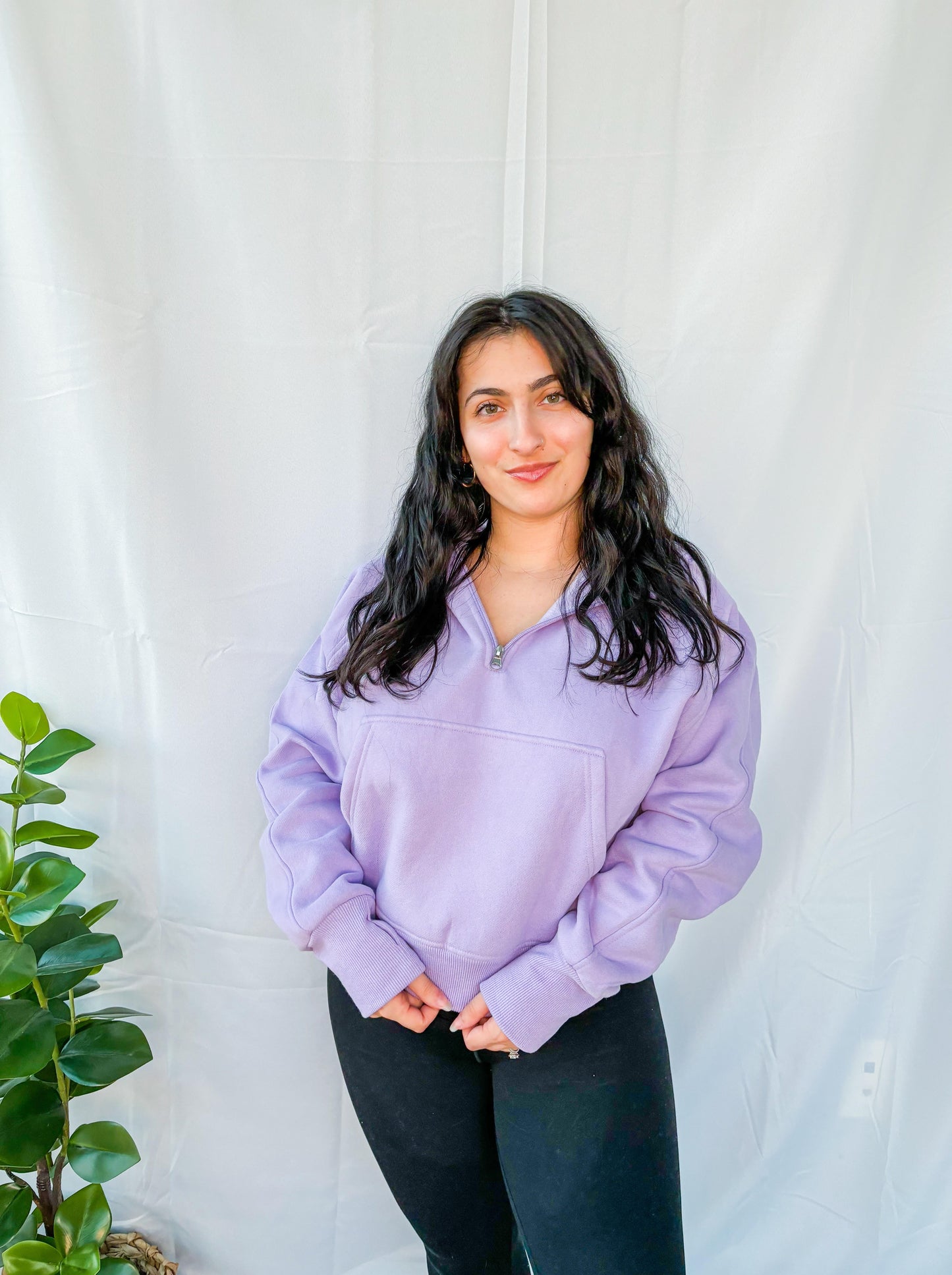 Joyful Lilac Quarter Zip Pullover