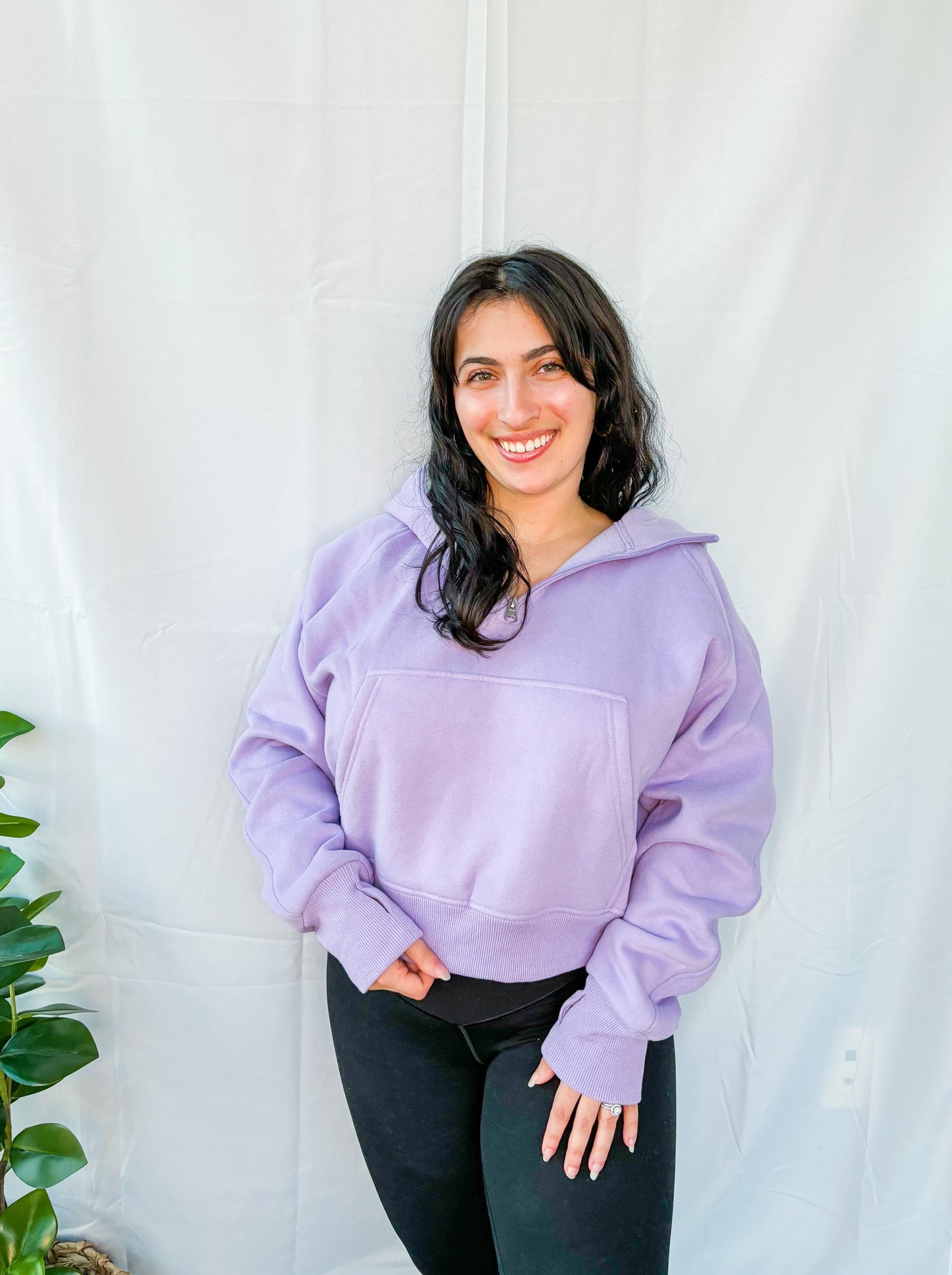 Joyful Lilac Quarter Zip Pullover
