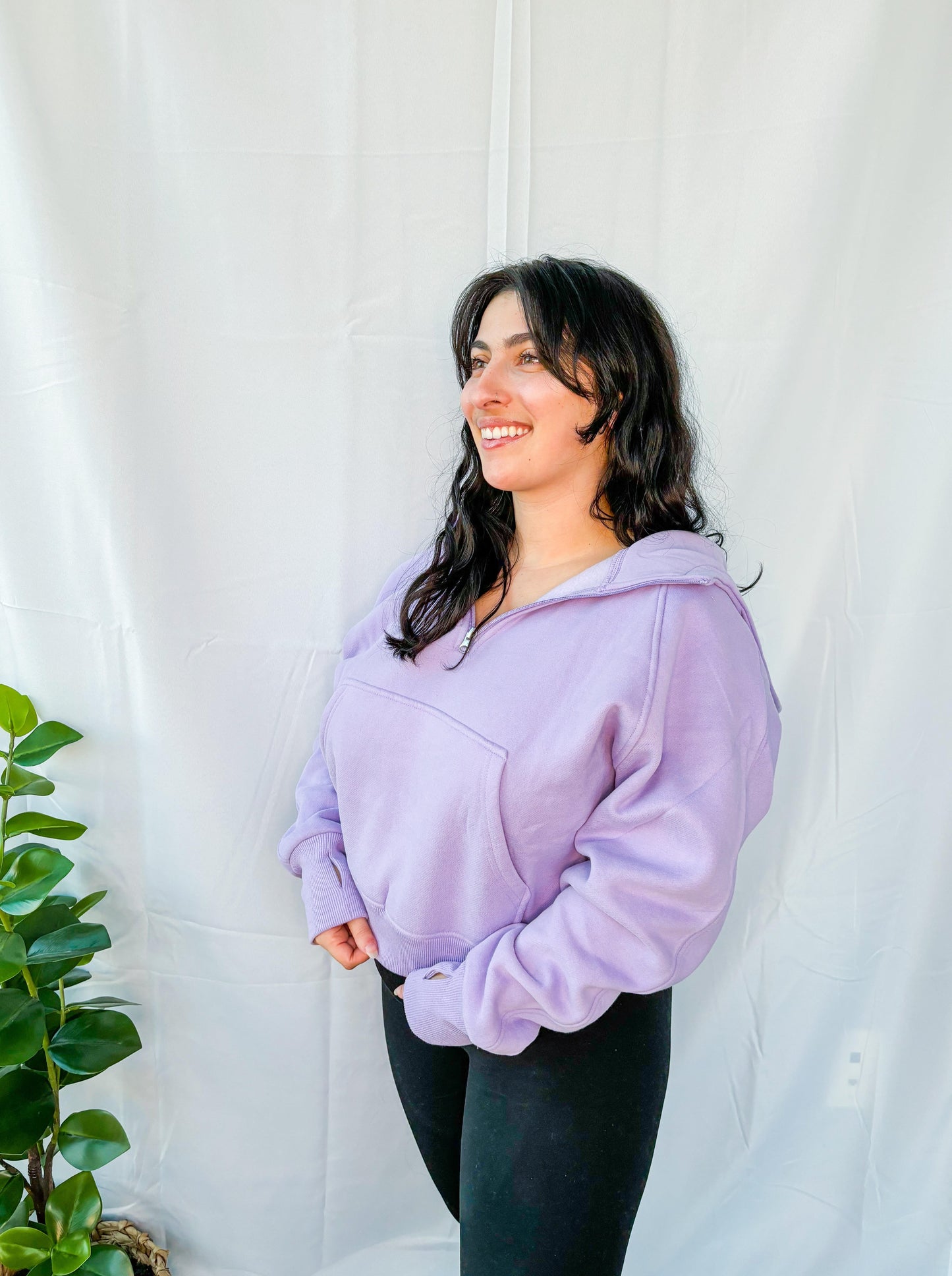 Joyful Lilac Quarter Zip Pullover