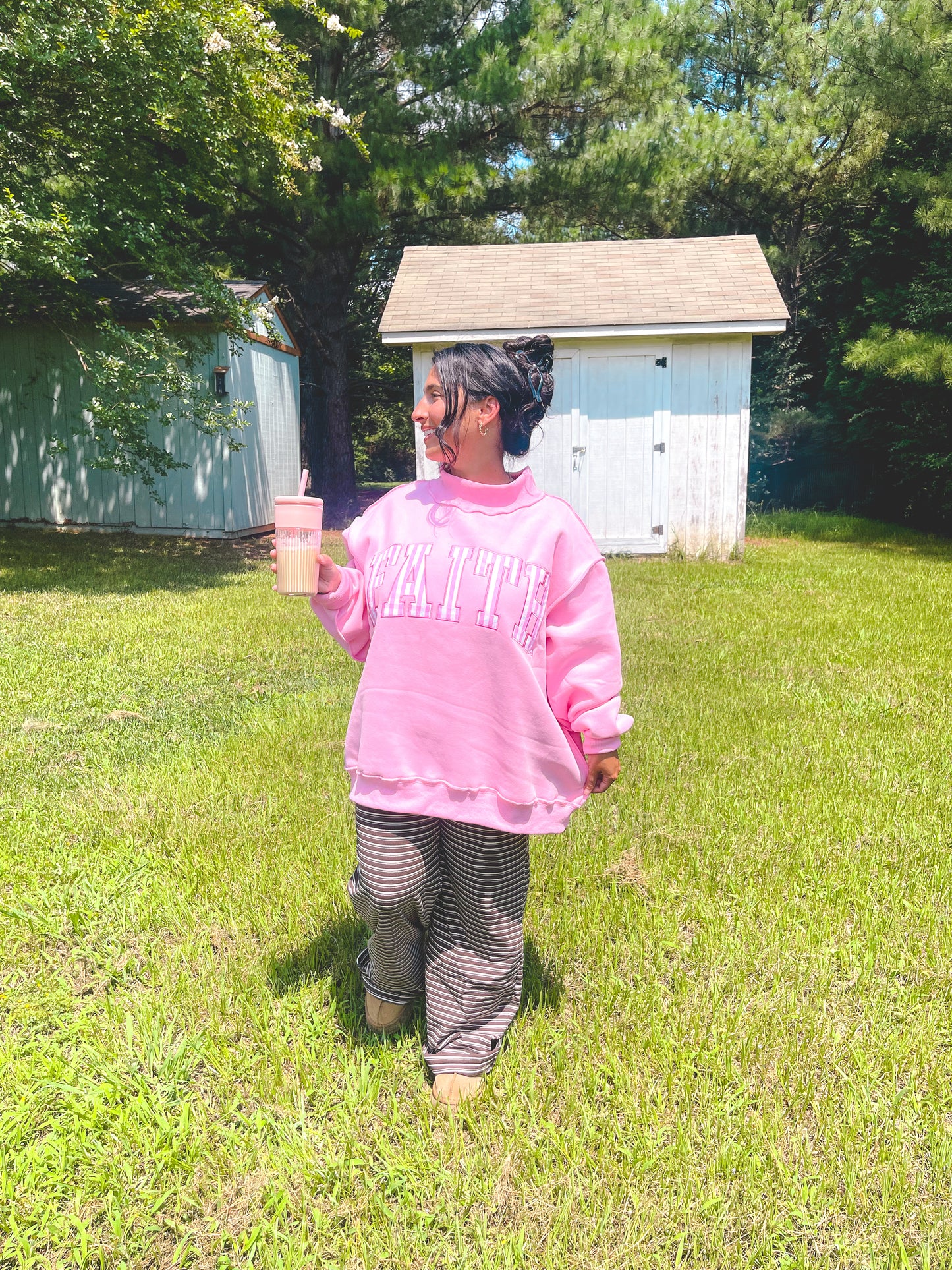 FAITH Pink Mockneck