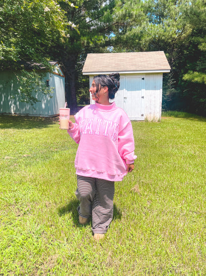 FAITH Pink Mockneck