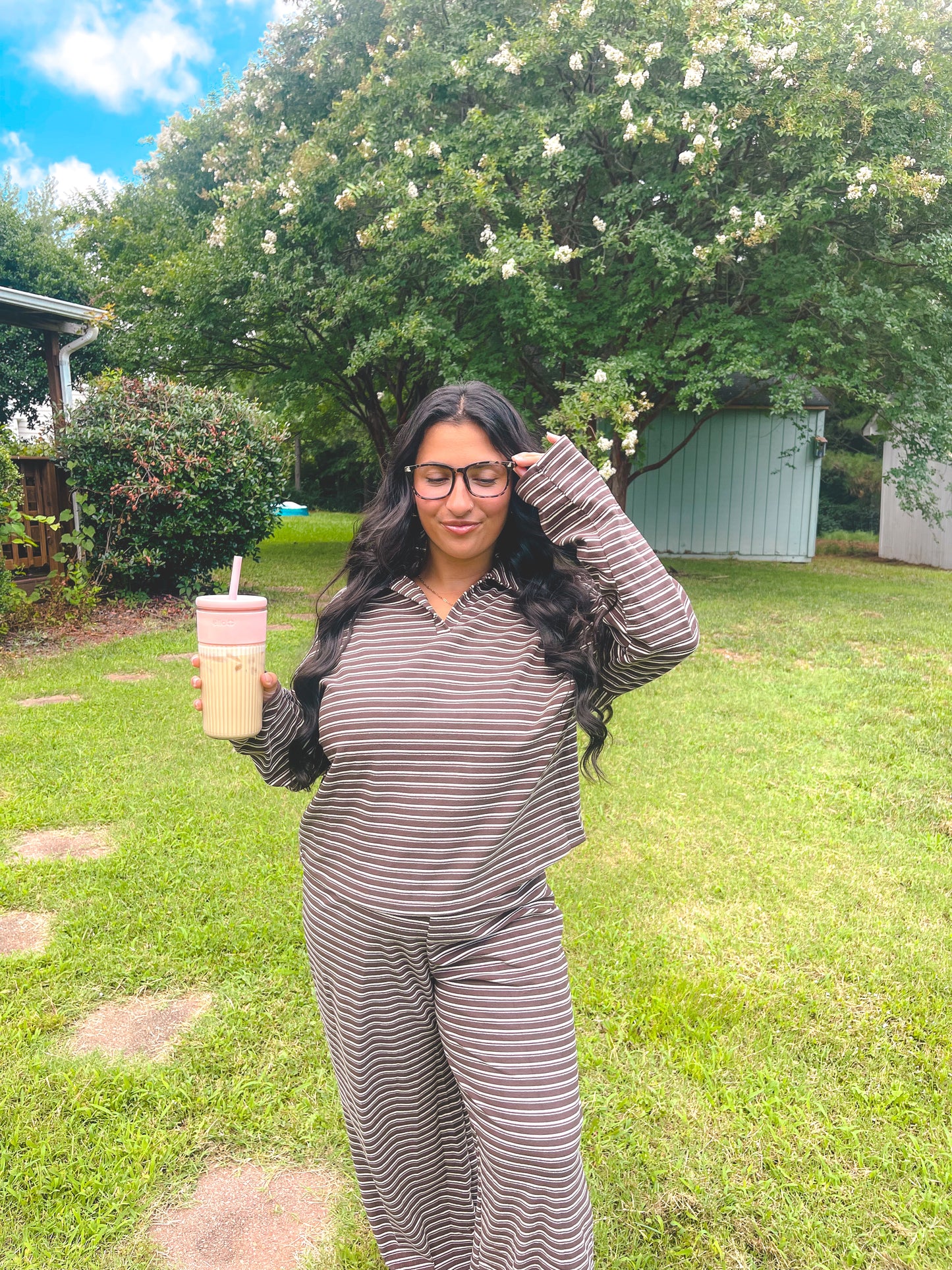Cocoa Stripe Set