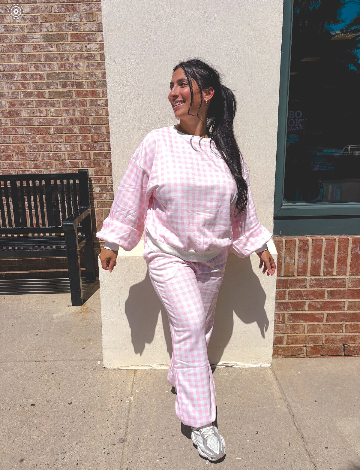 Pink Gingham Lounge Set