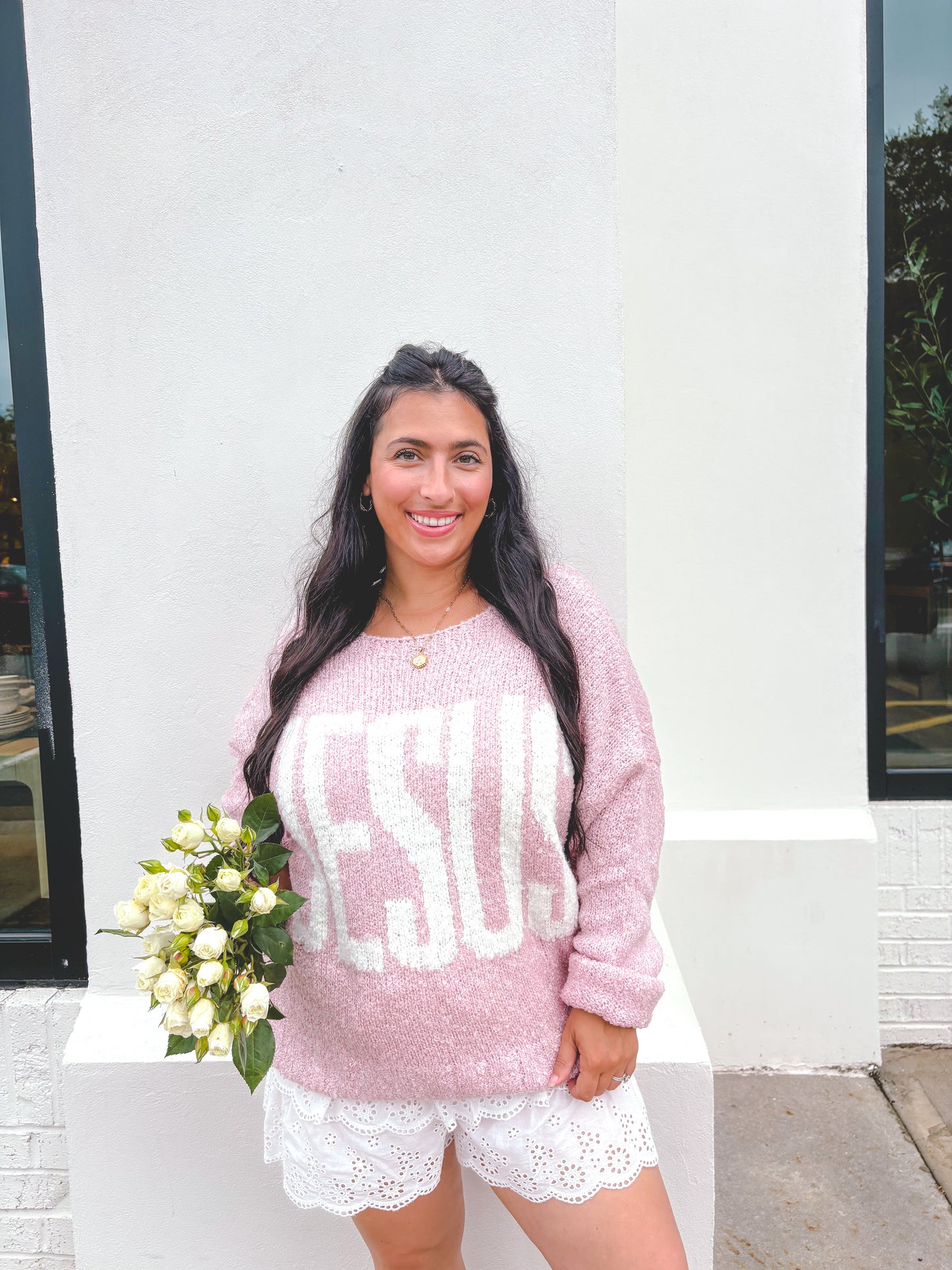 Jesus Knit Boatneck Sweater