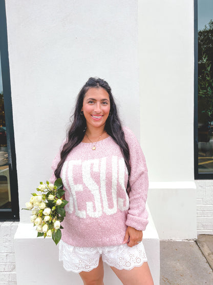 Jesus Knit Boatneck Sweater