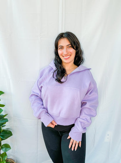 Joyful Lilac Quarter Zip Pullover