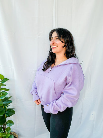 Joyful Lilac Quarter Zip Pullover